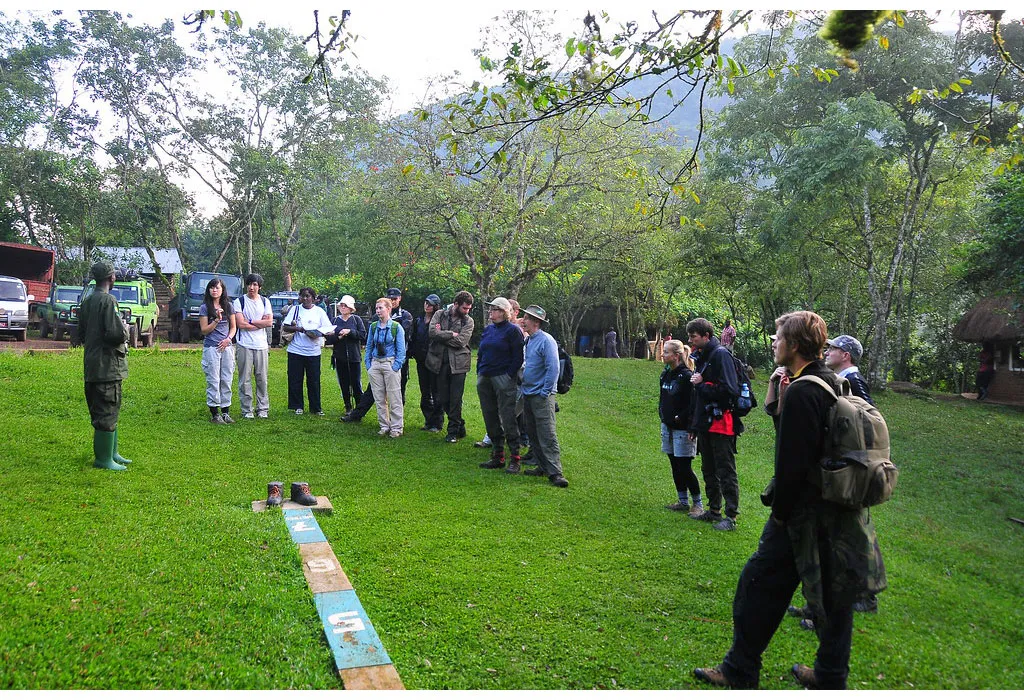 Trek day begins early, typically with a briefing at the park headquarters