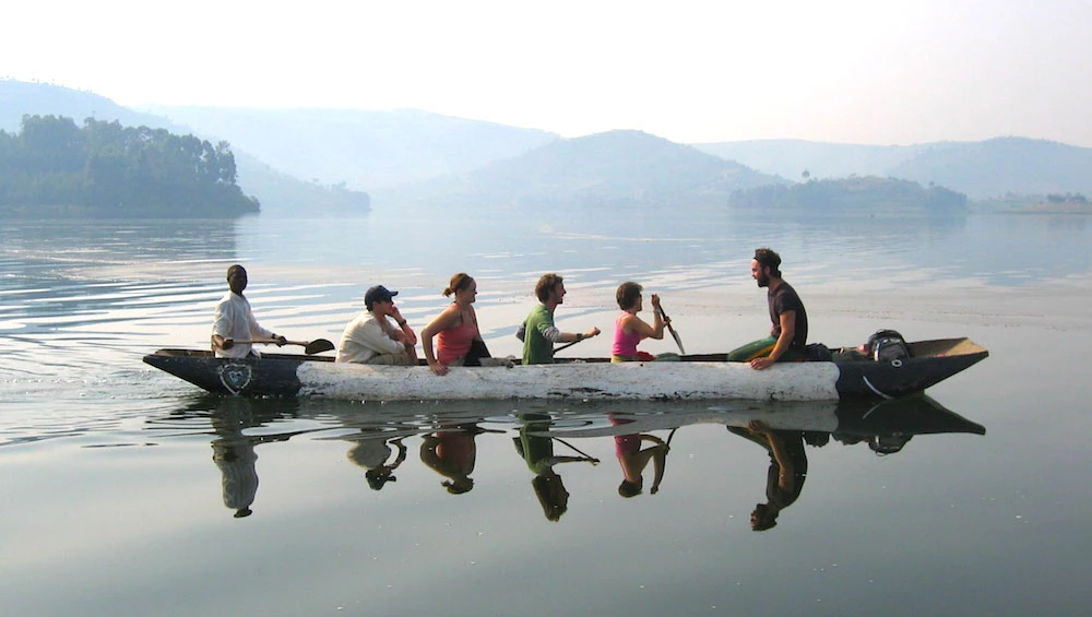 Traditional Dugout Canoeing on Lake Bunyonyi