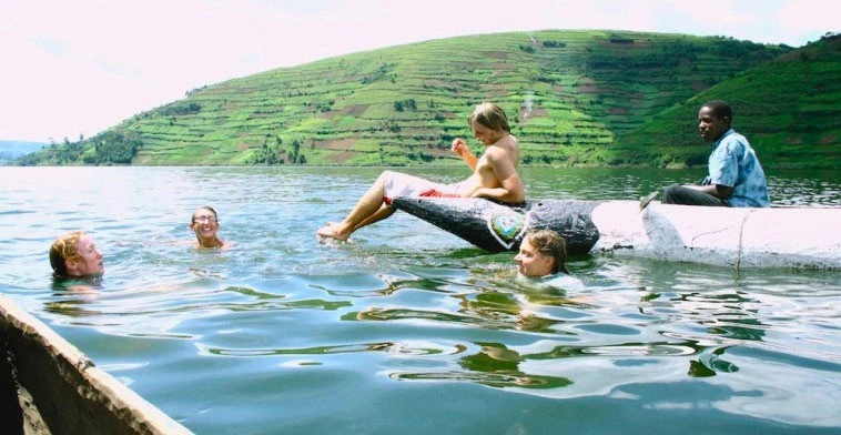 Swimming In Safe Freshwater of Lake Bunyonyi