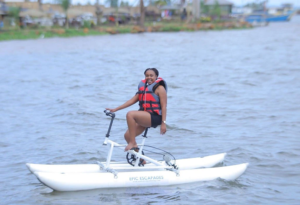 Water Bicycle Riding on the Nile